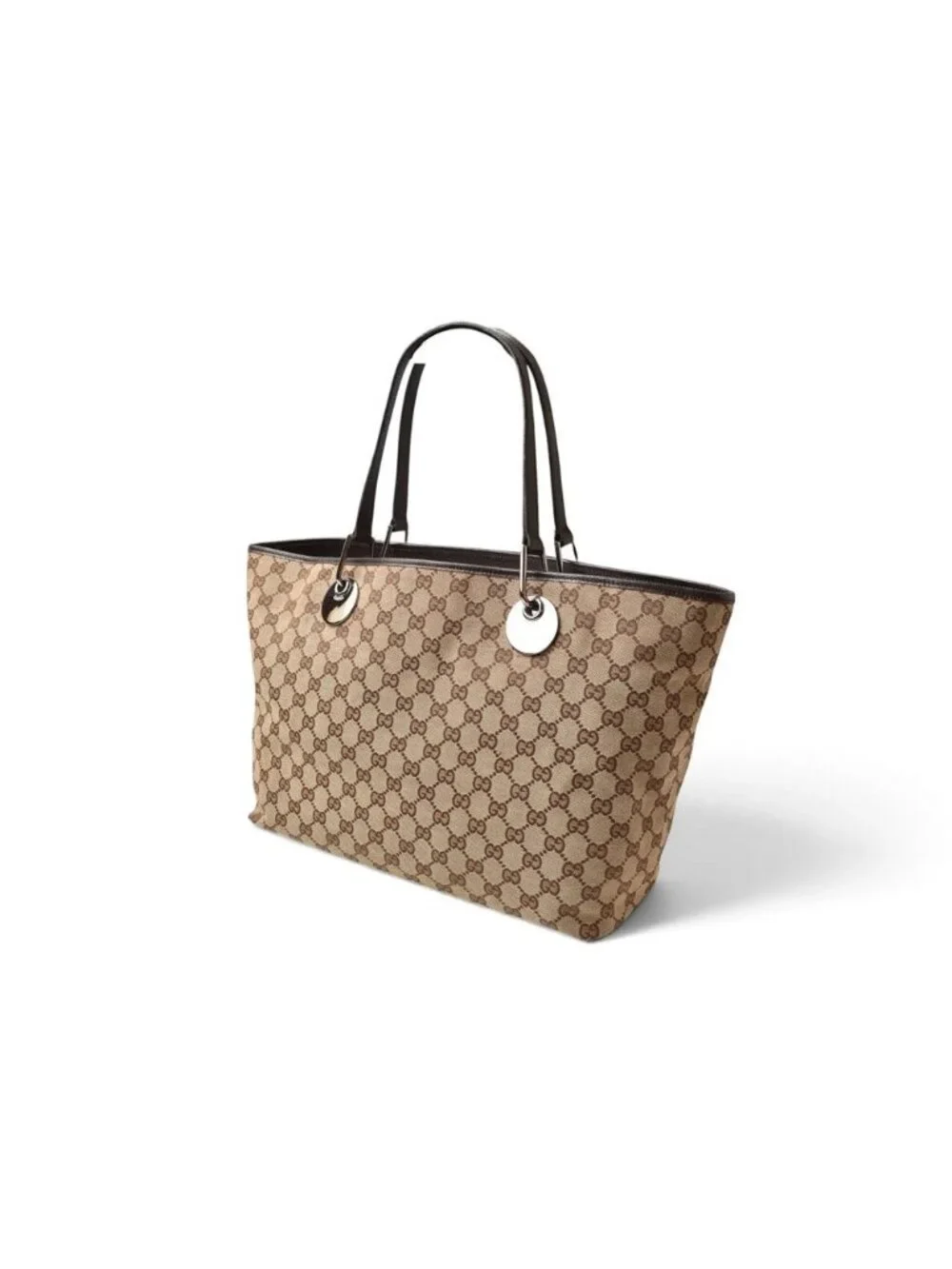 Gucci Tote Bag Shopping GG Canvas Beige Brown